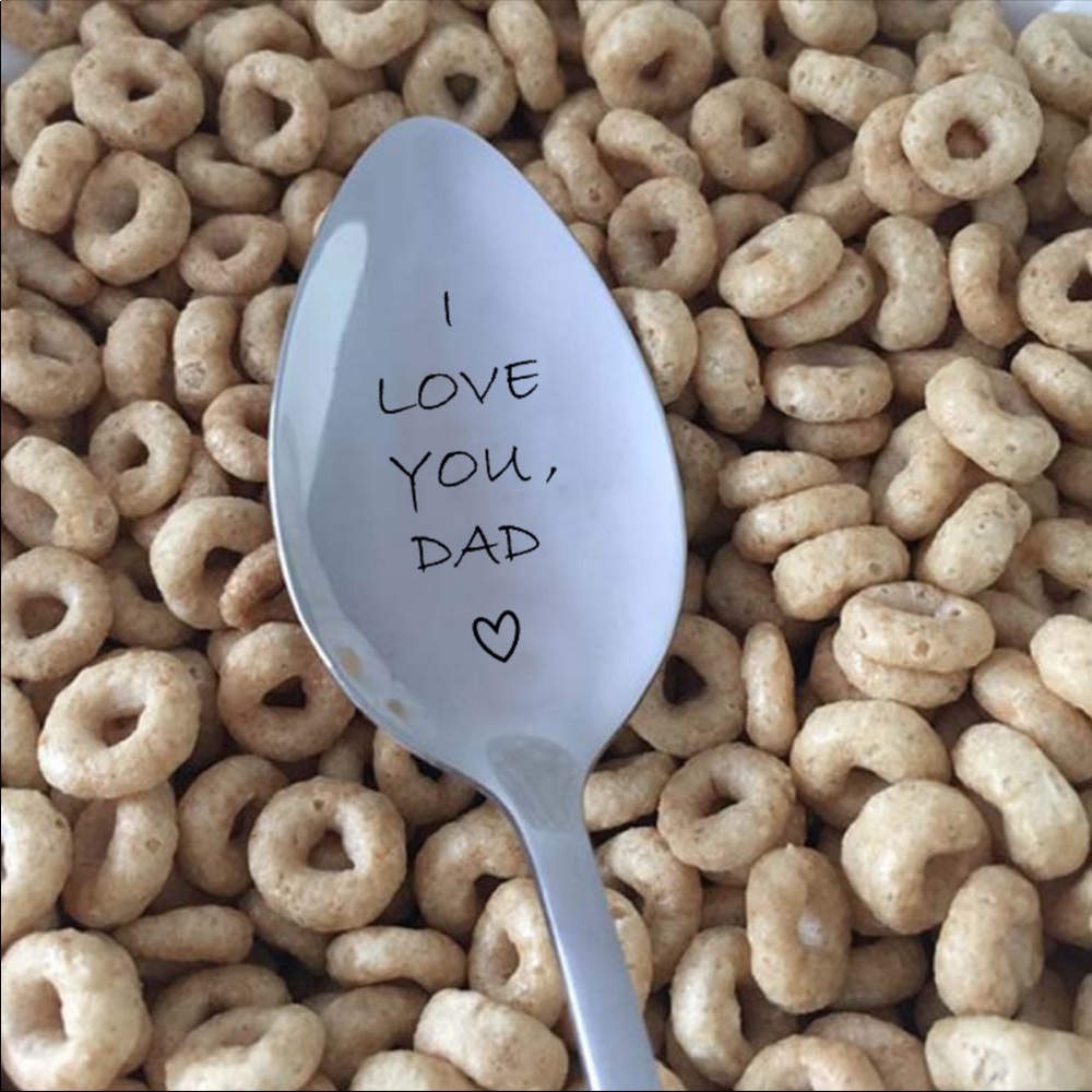 I Love You, Dad stainless steel long handled inscribed spoon gift Father’s Day